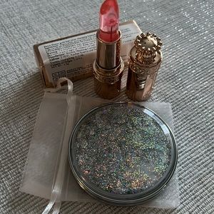 NEW 2pc Mirror Compact 2 sided + Flower Jelly moisture Lipstick Color Change❤️